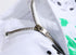 Elasticity Men's Jeans White Printed Mid Waist Jeans Straight Pants
